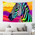 thumbnail image 5 of RKSupls Tapestry Wall Hanging Art, Rainbow Zebra in Savanna Hanging Tapestry Decoration for Daily Bedroom, Living Room, Dorm, Apartment Hallway Home Decor,60*40in, 5 of 5