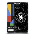 thumbnail image 1 of Head Case Designs Officially Licensed Chelsea Football Club Crest Black Marble Soft Gel Case Compatible with Google Pixel 4, 1 of 7
