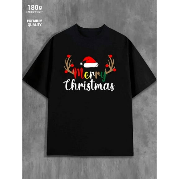 Merry Christmas Tee funny t shirts t-shirts men high quality limited edition black Cool shirts , Funny shirts , t shirt Comfortable loose and fashionable T-shirt, spring and summer men's clothing