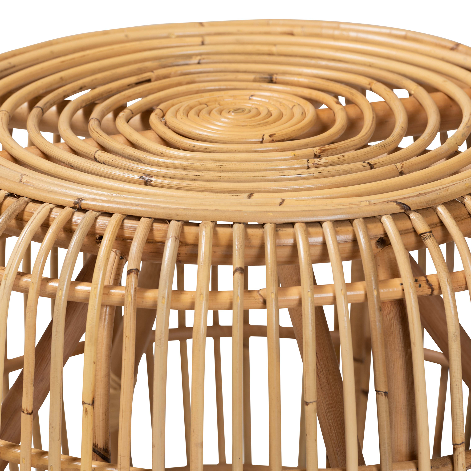 bali & pari Maverick Rattan End Table, Brown