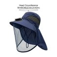 thumbnail image 2 of Byfri Mosquito Net Sun Hat with Solar Fan Wide Brim Fishing Hat for Outdoor Camping Navy 58-60cm, 2 of 7