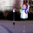 thumbnail image 5 of Alpine Corporation 34" Snowman Solar Powered Glass Garden Stakes (2 Pieces), 5 of 13