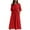 Red, variant on LOVZFMLL Women's Summer Midi Dresses 2025 Casual Short Sleeve V Neck Buttons Belted Ruffle A-Line Flowy Dresses with Pockets Wine XL