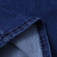 thumbnail image 6 of Miluxas Fashion Washed Elastic Waist Wide Leg Jeans for Women High Waisted Stretchy Pull On Jeans with Pockets Ideal for Business Casual Dark Blue, 6 of 7