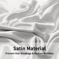 thumbnail image 4 of Lorviah Satin Body Pillow Cover - Ultra Soft Cooling 20"x54" Pillowcase for Hair & Skin, Hypoallergenic - Envelope Closure - 1 Pack - Silver Grey, 4 of 5