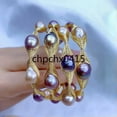 thumbnail image 3 of GKNET 1Pc Aaa+ Exquisite Australian South Sea Baroque Dazzling Coloured Pearl Bracelet-Style 1, 3 of 9