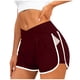 thumbnail image 1 of Pantalones Cortos de Cintura Elástica Mujeres Sueltos Color Sólido Pantalones Cortos Deportivos Delgados, 1 of 4