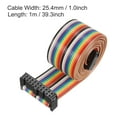 thumbnail image 4 of Unique Bargains IDC Rainbow Wire Flat Ribbon Cable 20P A-type FC/FC Connector 2.54mm Pitch 1m Length, 4 of 5
