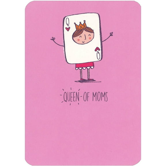 RSVP Queen of Moms Playing Card Humorous : Funny Mother's Day Card for Mom