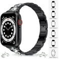 thumbnail image 4 of LGSY Apple Watch Band 38mm 40mm 41mm Series 8 7 6 5 4 3 2 1 SE Women Bling Diamond Replacement Bracelet Strap Jewelry Replacement Metal Wristband, 4 of 9