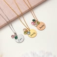 thumbnail image 2 of Custom Name Necklace Mom Necklace Mothers Day Necklace With Kids Birth Month Birthstones - Personalized Mom Gifts from Grandkids - Mama Jewelry Birth Stone Charms - Mother's Day Gifts, 2 of 7