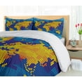thumbnail image 5 of Ambesonne Digital Duvet Cover Sets, Geometric Modern, 2-Queen, Earth Yellow Sky Blue, 5 of 7