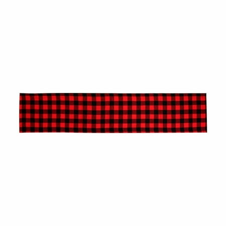

Wozhidaoke Table Cloth Durable Decoration Black Red Plaid Waterproof Double Side Table Runner Cotton Burlap Buffalo Plaid