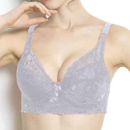 

DYTTDO Shapermint Bra Plus Size Comfort Women Yoga Sports Front Closure Extra-Elastic Breathable Lace Trim Bra Underwear Cost Saving Great Gifts for Women