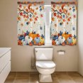 thumbnail image 6 of Thanksgiving 2 Panel Kitchen Curtains for Windows, Boho Fall Squirrel Pumpkin Maple Stripe Bathroom Privacy Curtain, Home Décor Window Treatment for Bedroom/Living Room 55"x45", 6 of 8