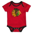 thumbnail image 2 of Newborn Chicago Blackhawks Loyal Buddies Three-Pack Bodysuit Set, 2 of 4