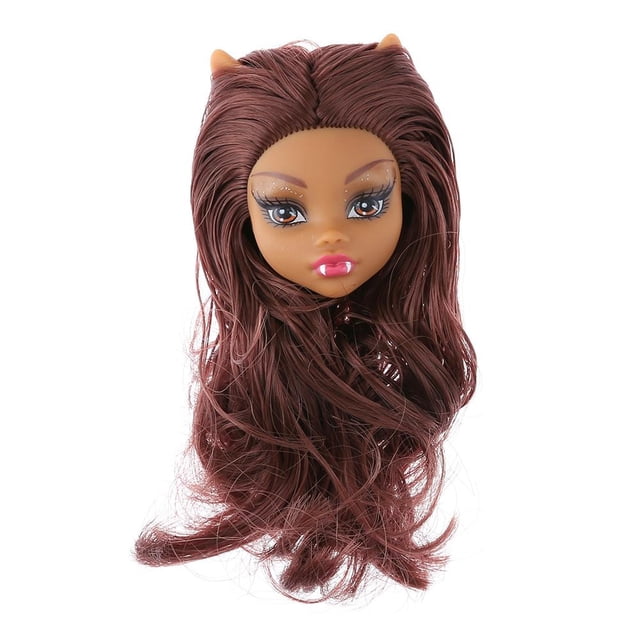 Niños Juguete Monstruo Cabello largo Muñeca Cabeza Plásticos Diy Accesorios para muñecas (A) JShteea libre de BPA