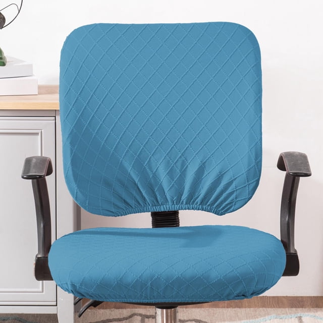 Funda de silla de oficina perfecl estirable lavable color sólido azul oscuro