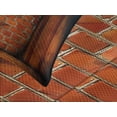 thumbnail image 4 of Ambesonne Rustic Wall Quilted Bedspread Set 3 Pcs, Brickwork, Queen Size, Orange Dark Orange, 4 of 5