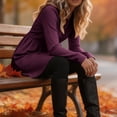 thumbnail image 6 of GUACER Fall Dresses for Women Long Sleeve Round Neck Casual Swing Dress Soft Winter Dress for Work & Weekend, 6 of 8