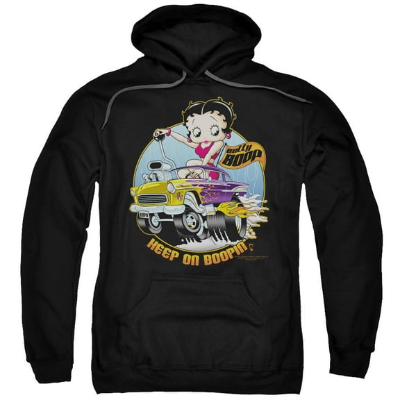 Betty Boop Men's  Keep On Boopin Hooded Sweatshirt Black