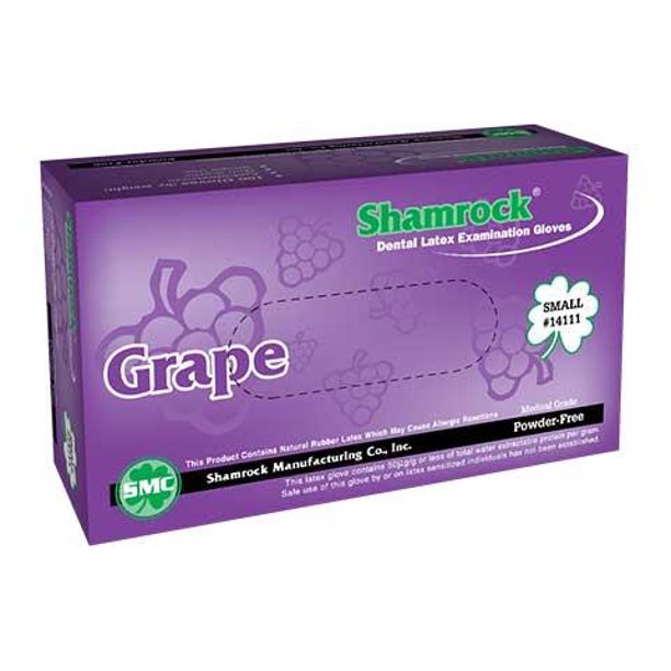 SMC Shamrock 14000 Series Latex Powder Free Grape Flavor Textured