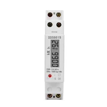 

Single Phase Electronic Energy kwh Meter ac Wattmeter 220V Power Meter DIN Rail