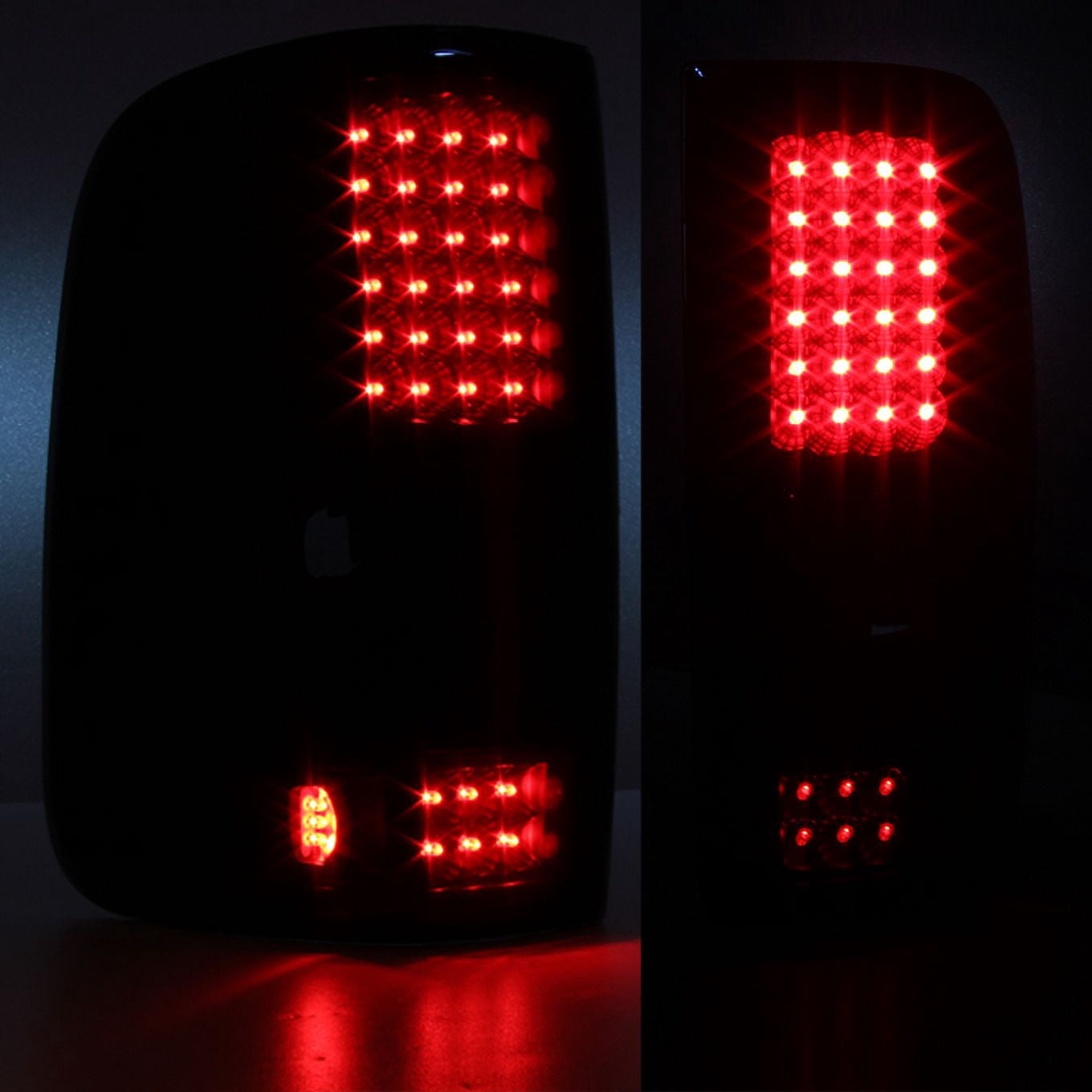 AKKON - For 04-08 Ford F150 F-150 Pickup Truck Styleside Model Black Smoked LED Tail Lights Brake Lamps Pair