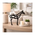 thumbnail image 2 of Horse Illusion Figurine for Home Decor - Modern Metal Sculpture for Living Room, Office, Shelf, and Coffee Table Centerpiece `- Aluminum Art Ornament Statue Accent Piece for Tabletop - 14", Black, 2 of 13