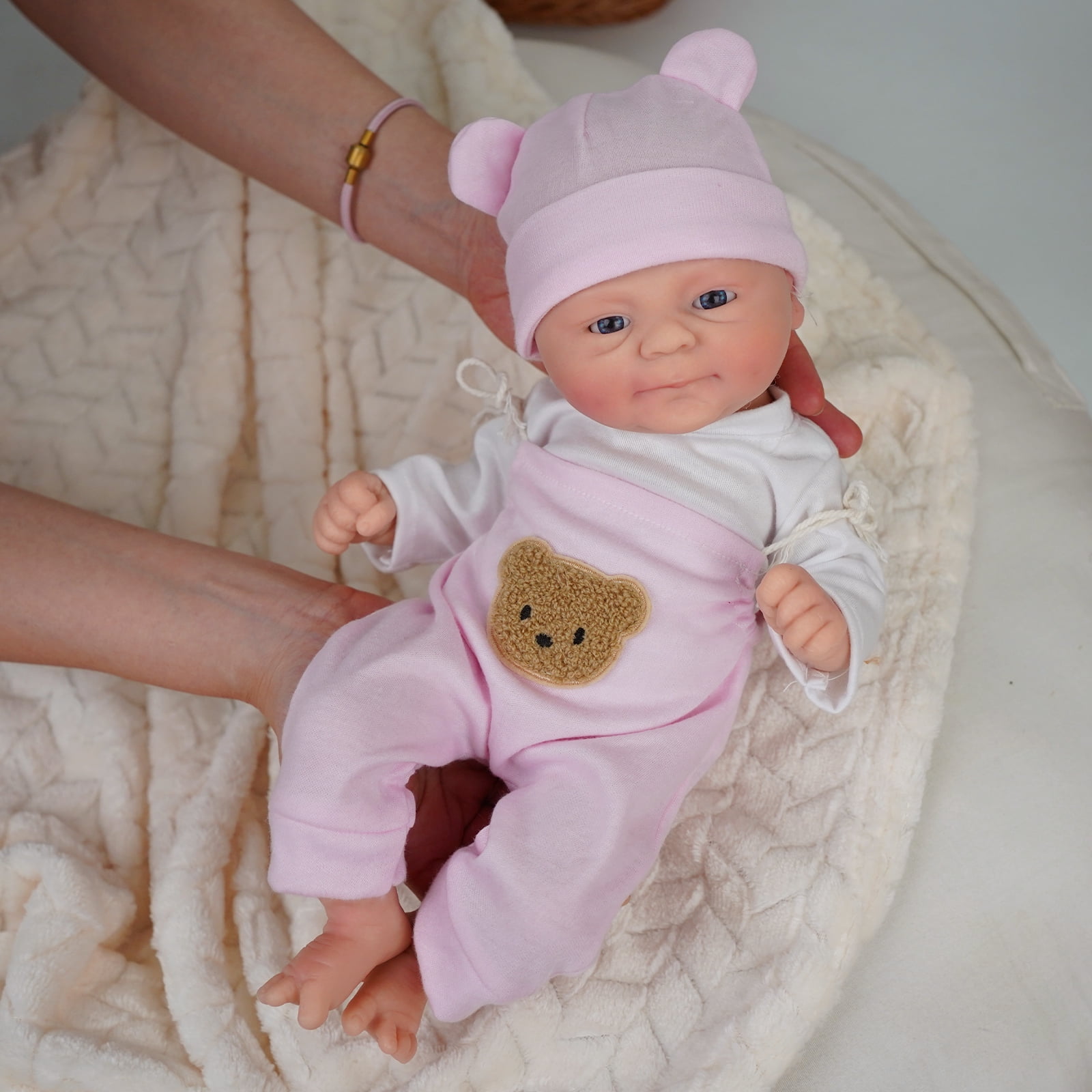 Coco - 14 Inch Ultra-Realistic Reborn Baby Doll with Open Eyes & Pink Dress | Perfect Gift for Collectors & Kids 3+