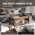 thumbnail image 2 of SKYSHALO Elevating Coffee Table, 47.5-inch Rectangular Table with Additional Storage Compartments, Lift-Up Top Design for the Living Room, in Brown, 2 of 9