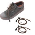 thumbnail image 3 of 1 Par Cordones de Zapatos Elásticos con Cierre de Bloqueo Deslizante para Calzado de Deporte Gimnasia Ejercicio marrón Soledad No atar cordones, 3 of 10