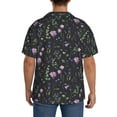 thumbnail image 3 of Sikiie Watercolor Wildflower 1 Men's Cuban Shirt, Hawaiian Shirts, Business Casual Button Down Shirts, Short Sleeve Shirt-4X-Large, 3 of 5