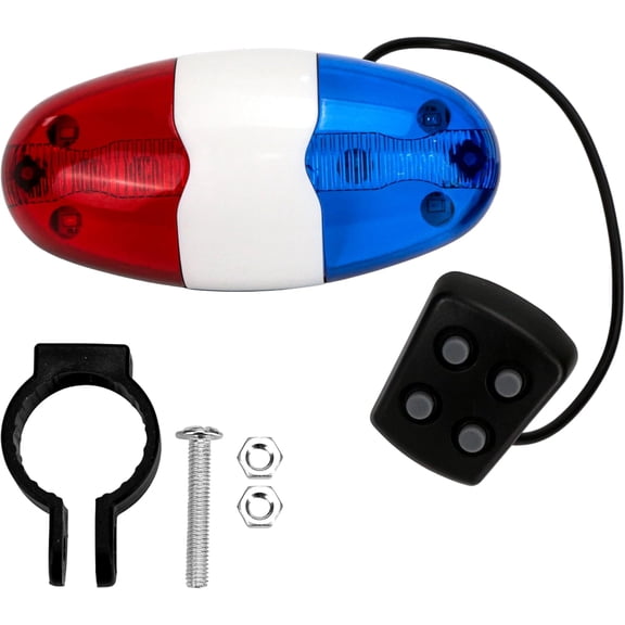 Pekkaxy  Bicycle LED Light and Electronic Bell, Waterproof Cycling Accessory, 6 LED, Battery Powered