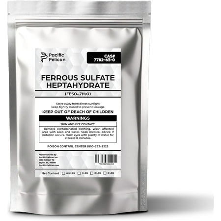 Pacific Pelican Ferrous Sulfate Heptahydrate (FeSO4·7H2O) - Chemical (0.5lb)