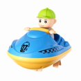 thumbnail image 1 of Baby bath water toy - Wind-up Motorboat Bath Toy, Windup Speedboat Water Toy Fast Boat Bathtub Toy Jet Ski Tub Toy for Kids (blue), 1 of 5