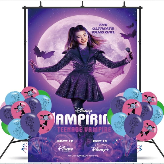 Vampirina Taspestry Poster Banner Backdrop Background Birthday Balloons Party Supplies Wall Decor