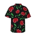 thumbnail image 3 of Balery Cherry Print Men's Hawaiian Shirts Short Sleeve Beach Shirt Relaxed Fit Vacation Button Down Shirts-XX-Large, 3 of 9