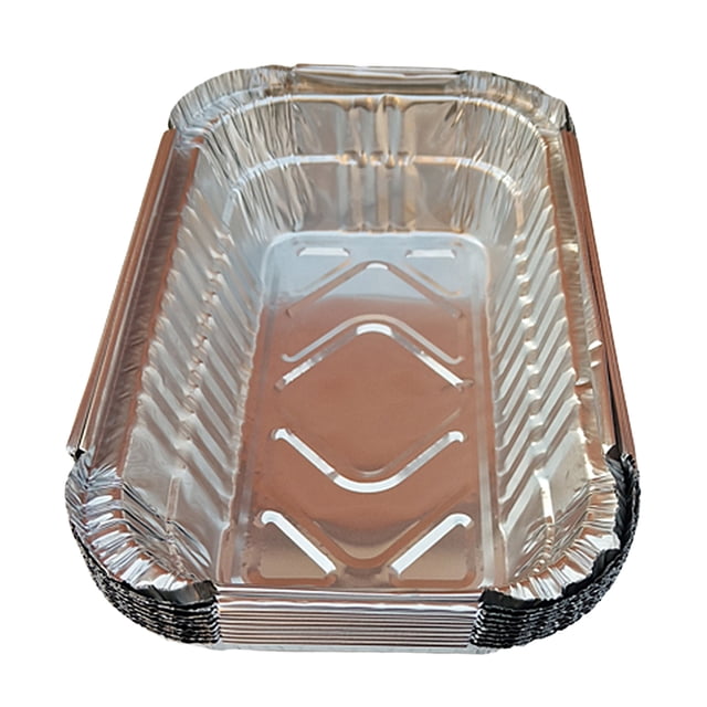 Bandejas De Goteo Para Parril De Papel De Aluminio, Paquete De 10, Bandejas Para Para Hornear 700ml Baoblaze Bandeja de goteo de grasa de papel de aluminio