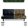 thumbnail image 3 of Xoenoiee Hunting Camo Forest Branch Print Velvet Futon Cover Full Size Stretch Futon Mattress Cover Thick Soft Armless Sofa Bed Slipcover Plush Couch Furniture Protector with Elastic Bottom, 3 of 7