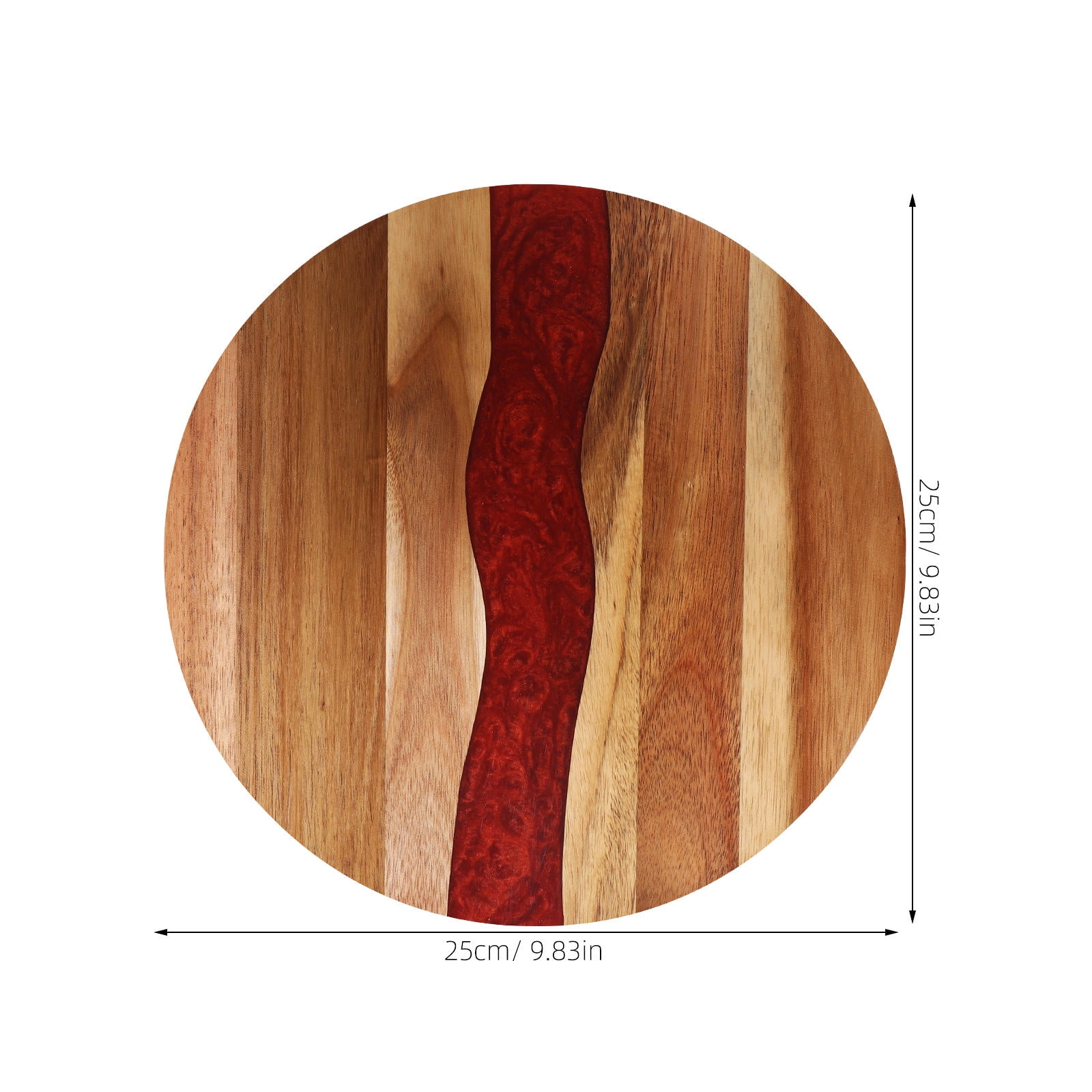 Hemoton Round Wood Cutting Board for Kitchen Chopping, Serving, Display - Ideal for Meat, Bread, Vegetables, Home Cooking & Entertaining