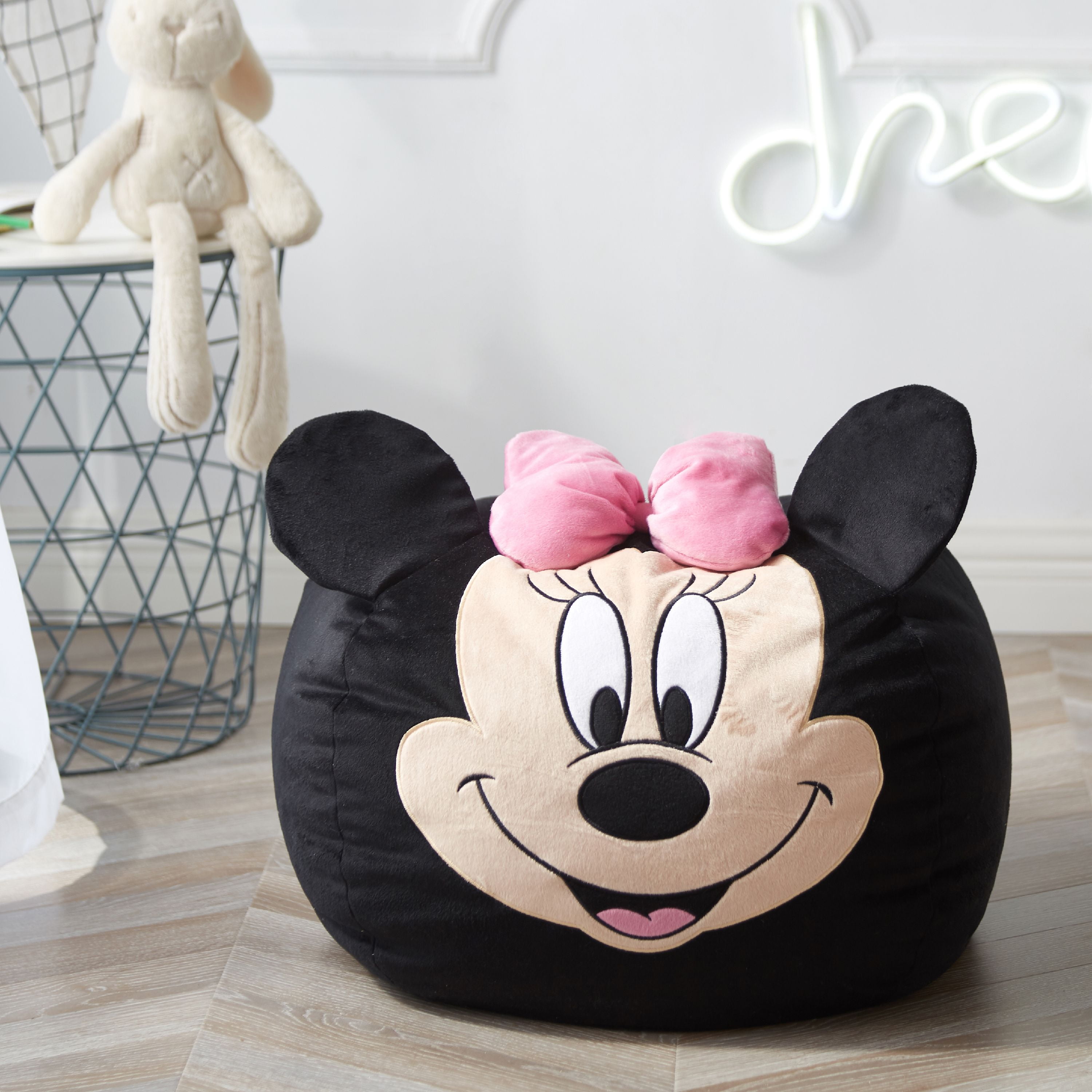 Disney Minnie Mouse Figural Bean Bag Chair Walmart Com