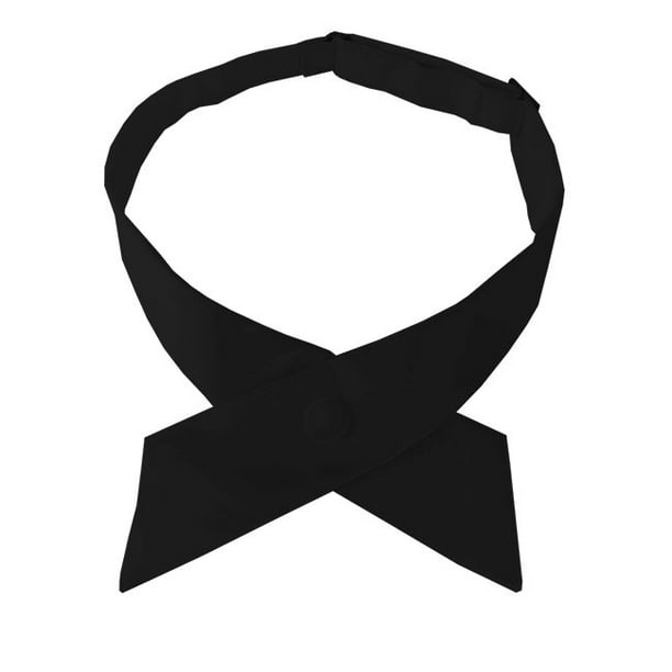 Solid Black Crossover Tie For Women - Walmart.com