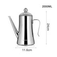 thumbnail image 2 of Olive oil dispenser bottle, stainless steel dispenser, drip free/stainless steel vinegar bottle for daily use - style:style2, 2 of 5
