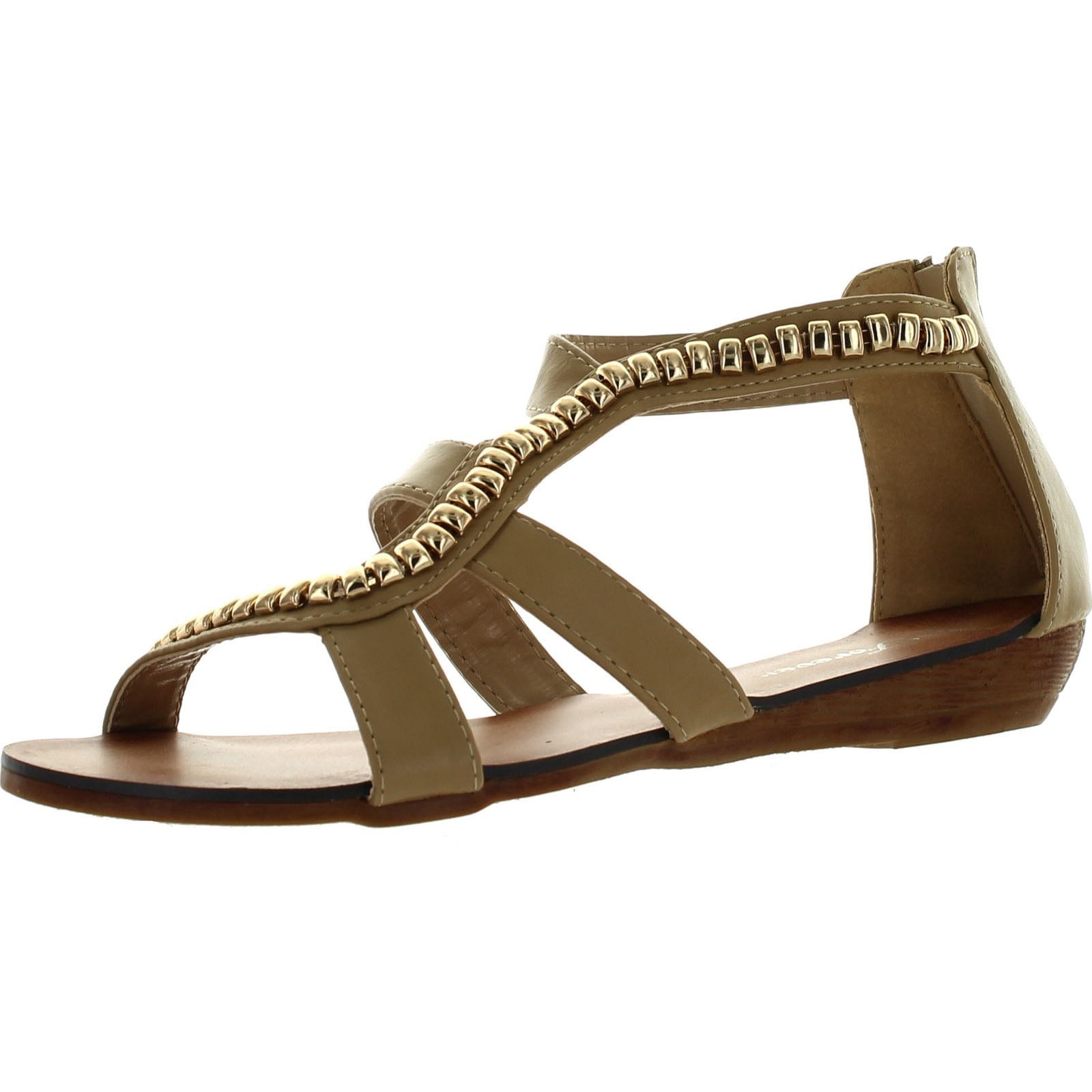 Coshare Forever Womens Fashion Rebel13 Leather PU Strappy Gladiator