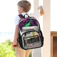 thumbnail image 4 of Iauyy Clear Backpack Heavy Duty PVC Transparent Backpack for College Workplace, Neon Hues, 4 of 8