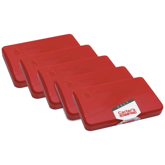 Carter's Felt Red Pad, 2.75" x 4.27", 5 Pack (21071)