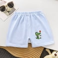 thumbnail image 2 of NOLDARES Boys Cotton Shorts Toddler Cotton Pull On Shorts with Drawstring for Summer Vacation(Light Blue,3-4 Years), 2 of 4