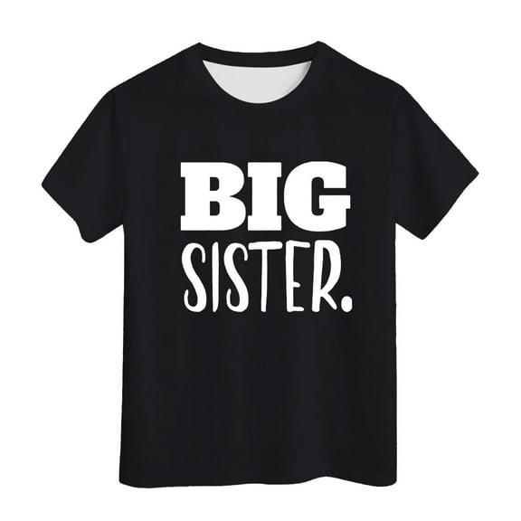 Gunia Birthday Girl Shirt Big Sister Shirts Toddler Tshirts Promoted To Girls Tops,Black 3-4 Years