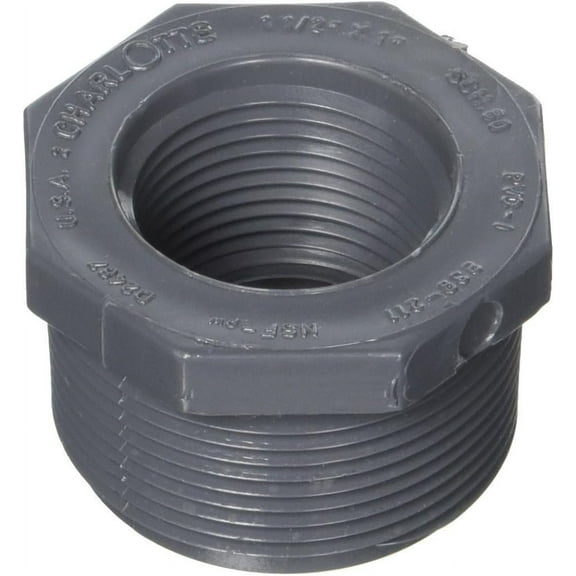 Charlotte Pipe & Foundry PVC 08200 3600HA 1-1/2x1 PVC MPTxFPT Bush